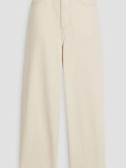 Laliskasr frayed high-rise straight-leg jeans
