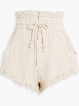 Talapiz frayed silk-gauze shorts
