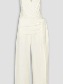 Wrap-effect silk-crepe jumpsuit